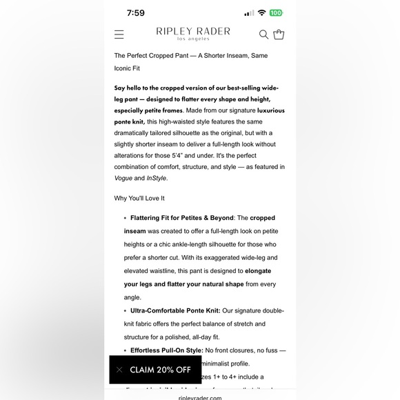 Ripley Rader Black Wide-Leg Trousers - Picture 7 of 8